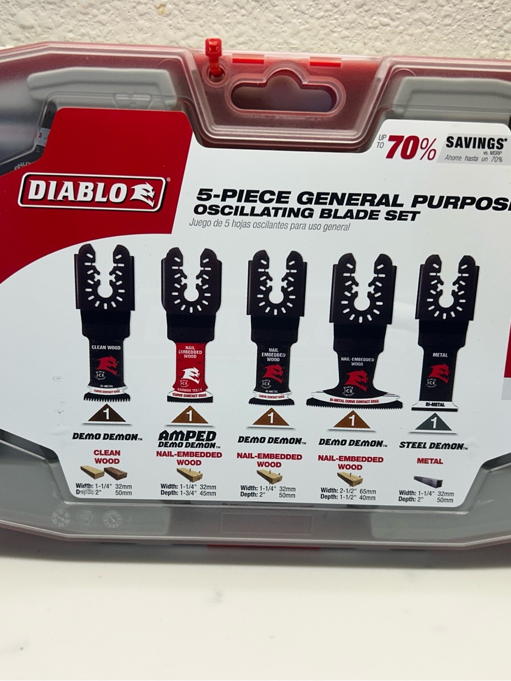 Diablo 5-Piece General Purpose Oscillating Blade Set